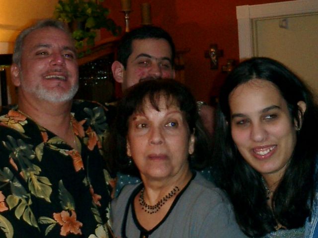 Julio, Bert, Jessica and Gina, 12-24-2004